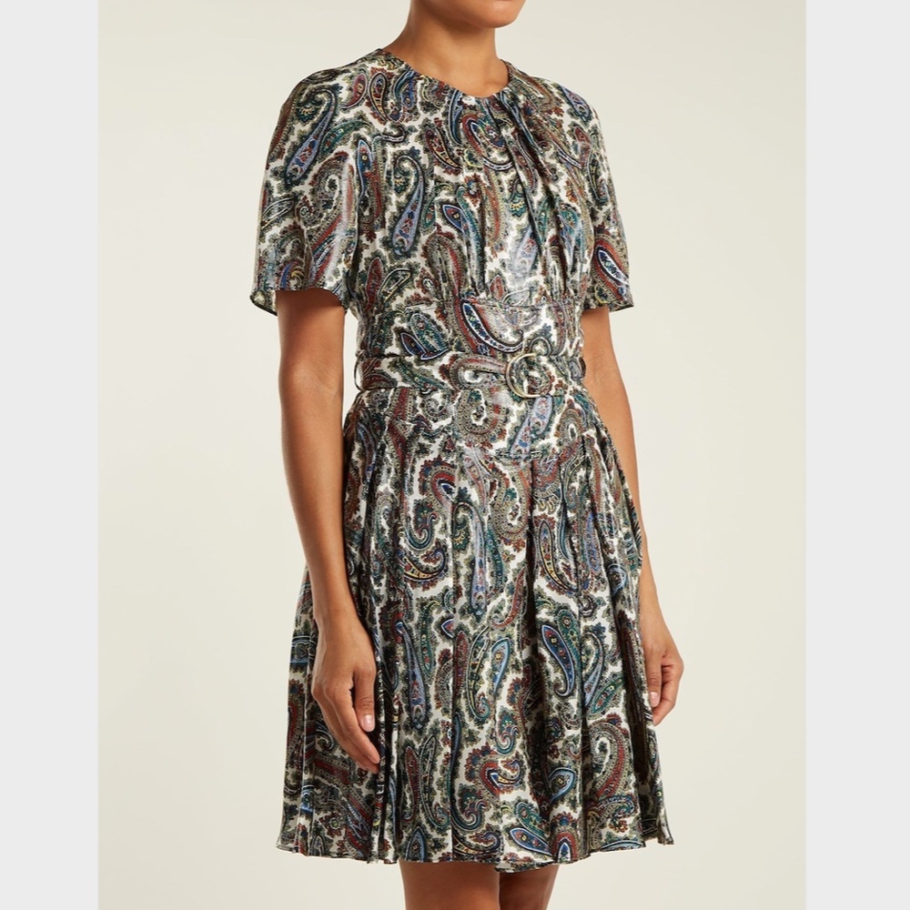Diane Von Furstenberg Ana Paisley Print Silk Blend Multicoloured Dress